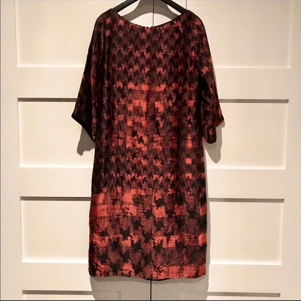 Hugo Boss houndstooth silk dress